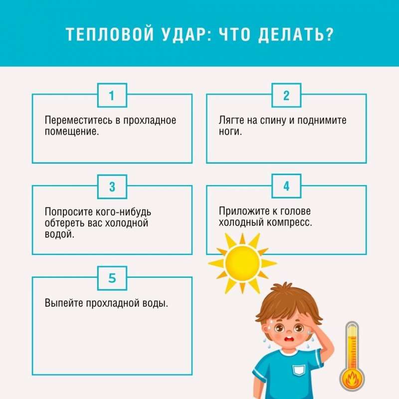 Тепловой удар: что делать?